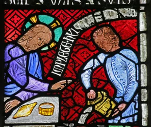 Window Depicting Christ and a Servant at the Marriage at Cana